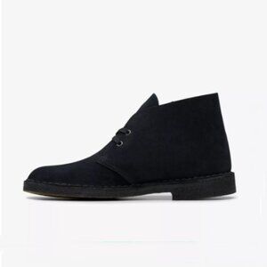Men's CLARKS Original Desert Boots Suede Black Size 12 EUC